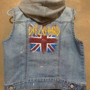 Def Leppard Painted Denim Vest